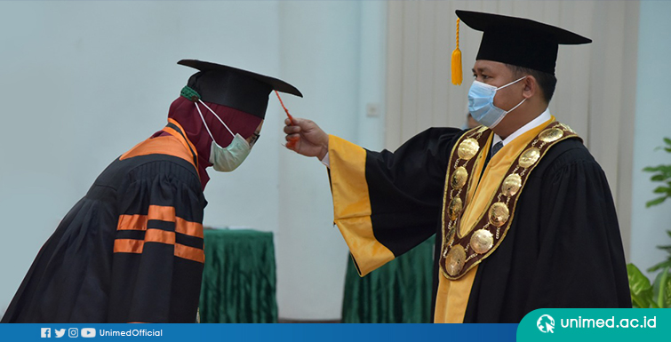 UNIMED Wisuda 1107 Wisudawan, Rektor Ajak Lulusan Jadi Duta Pencegahan Penyebaran COVID-19