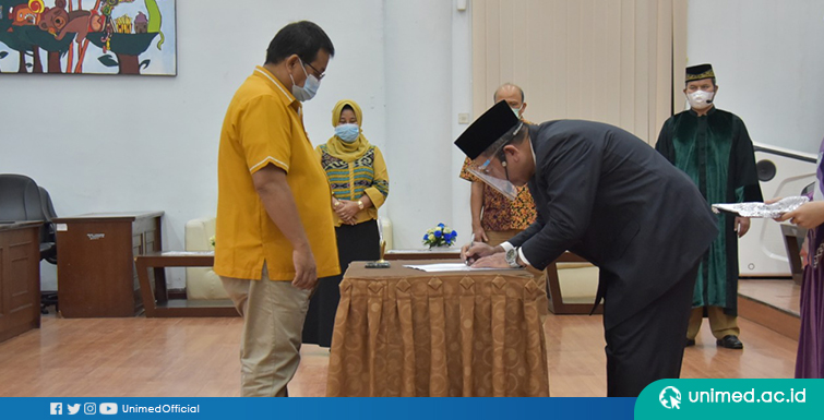 Rektor UNIMED Lantik Kepala Biro Akademik dan Kemahasiswaan