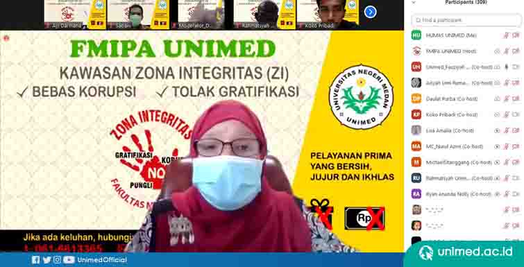 FMIPA Gelar Webinar Peningkatan Kompetensi Mahasiswa untuk Berprestasi di NUDC, PHP2D, LKTI dan PILMAPRES