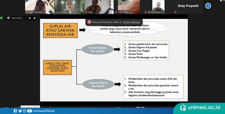 Dosen UNIMED Berikan Pelatihan Daring Pengemasan Pangan Kepada Guru MTs Alwashliyah 19 Percut