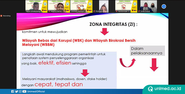 FMIPA Sosialisasi Zi WBK/WBBM Kepada Satpam dan CS di Lingkungan UNIMED