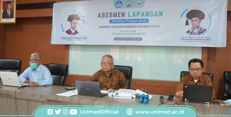 FT UNIMED Terima Tim Asesmen Lapangan BAN-PT Prodi Pend. TIK Secara Daring