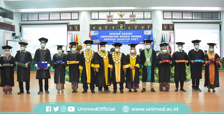 UNIMED Wisuda 853 Lulusan Secara Daring