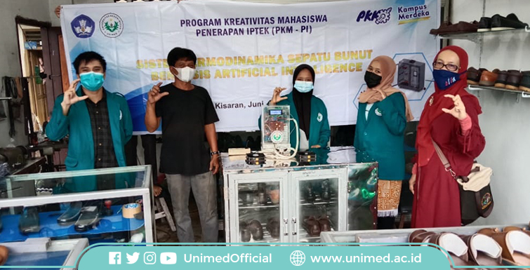 Tim PKM-PI UNIMED Manfaatkan Artificial Intelligence dalam Sistem Termodinamika Sepatu Bunut di Kec. Bunut