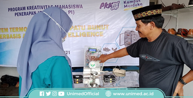 Tim PKM-PI UNIMED Manfaatkan Artificial Intelligence dalam Sistem Termodinamika Sepatu Bunut di Kec. Bunut