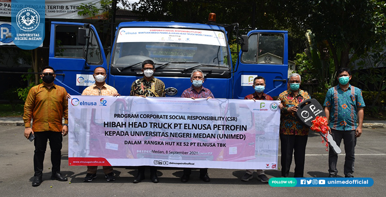 FT UNIMED Terima Hibah Head Truck dari PT. Elnusa Petrofin