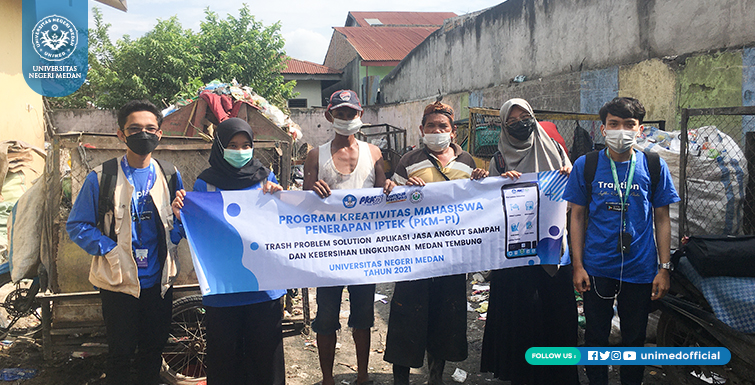 Tuntaskan Masalah Sampah Kota Medan, Tim PKM-PI UNIMED Ciptakan Aplikasi Android “Traption”