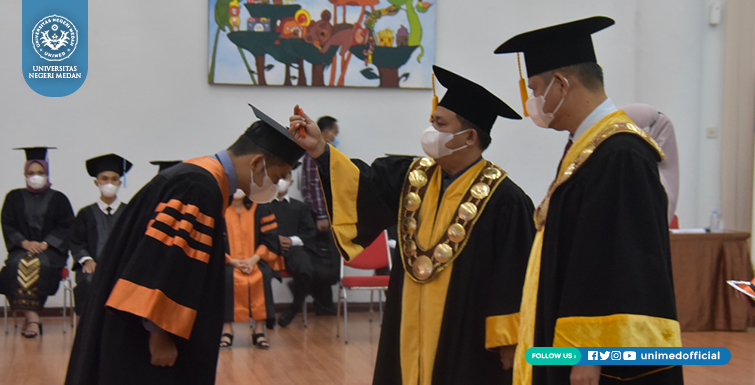 Rektor UNIMED Wisuda 1381 Lulusan Doktor, Magister, Sarjana dan Ahli Madya Secara Daring