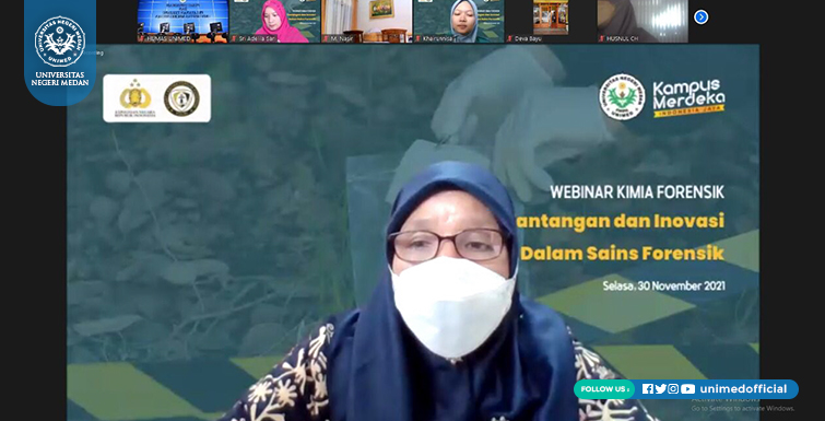 Webinar Prodi Kimia FMIPA UNIMED : Mengenal Jenis dan Prinsip Dasar Ilmu Forensik