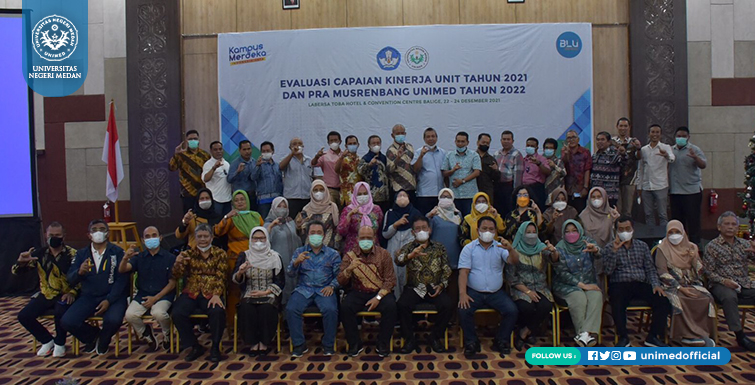 Unimed Gelar Rapat Evaluasi Capaian Kinerja Unit Tahun 2021 dan Pra Musrenbang Tahun 2022