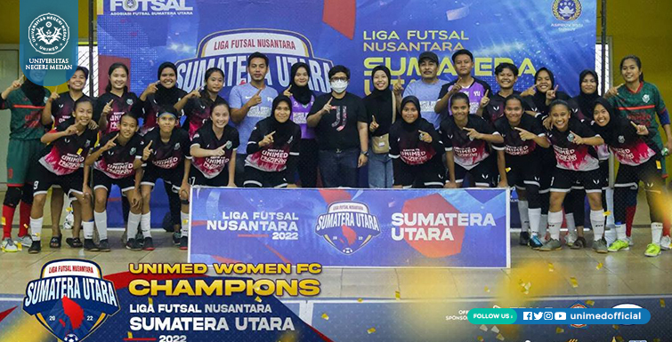 Unimed Woman FC Raih Juara 1 Liga Futsal Nusantara Sumut Tahun 202