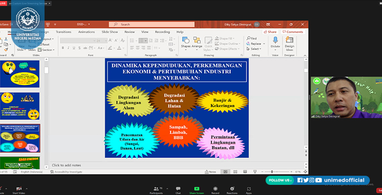 HMJ Biologi UNIMED Gelar Webinar Nasional Hari Bumi