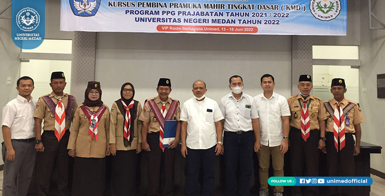 Mahasiswa PPG Prajabatan Unimed Ikuti Kursus Pembina Pramuka