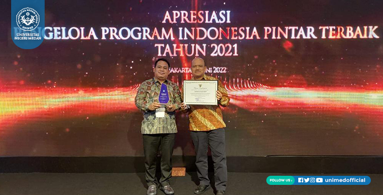 UNIMED Terima Penghargaan Terbaik I Pengelola KIP-K PT 2021 dari Kemendikbudristek